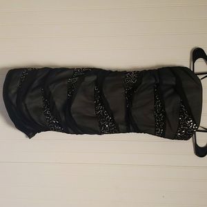 Black and gold coctail dress